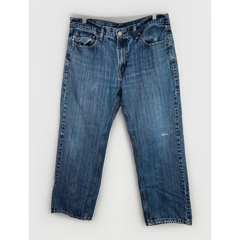 Levi's 559 Men's 36X30 Medium Wash Straight Leg Denim Blue Jeans - Picture 1 of 12